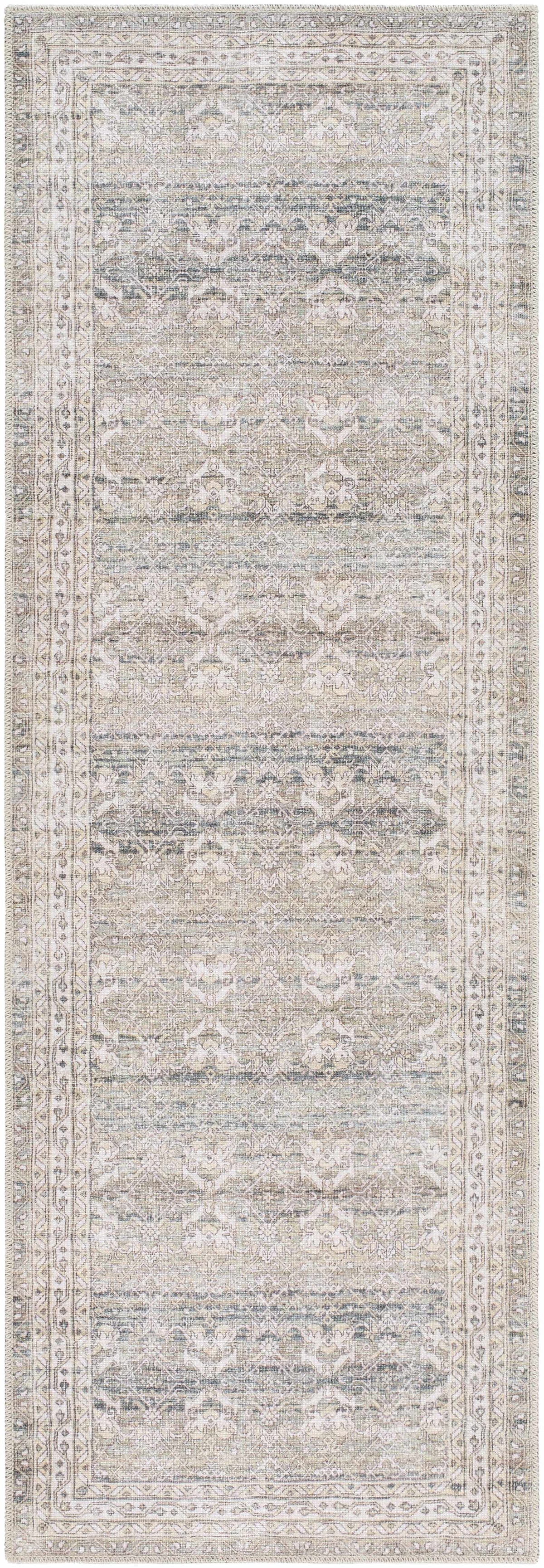 Billie Vintage Flat Pile Washable Rug