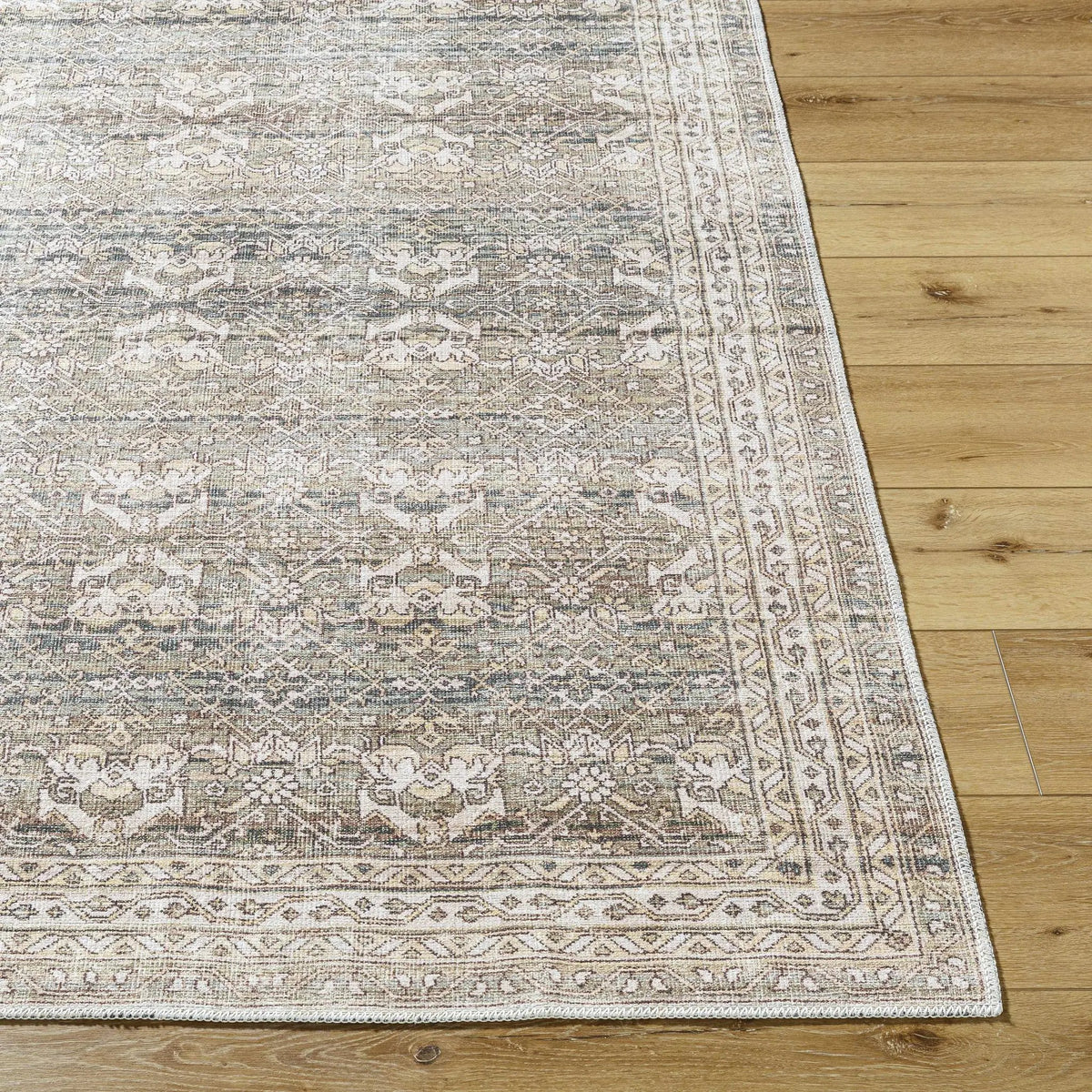 Billie Vintage Flat Pile Washable Rug, photo 4 of 8