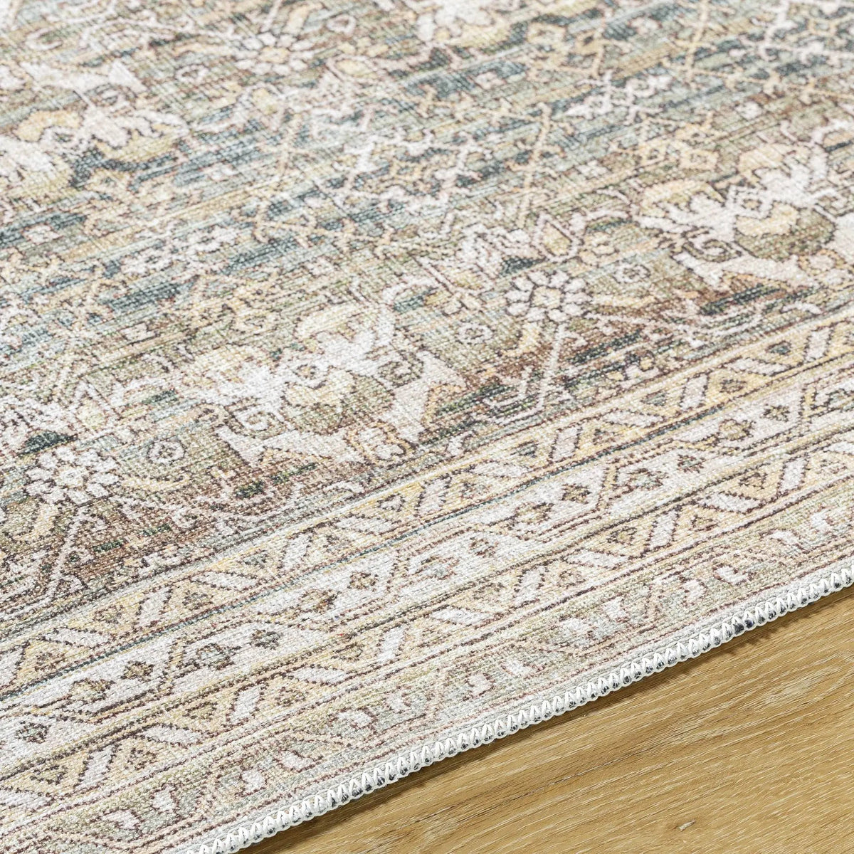 Billie Vintage Flat Pile Washable Rug, photo 6 of 8