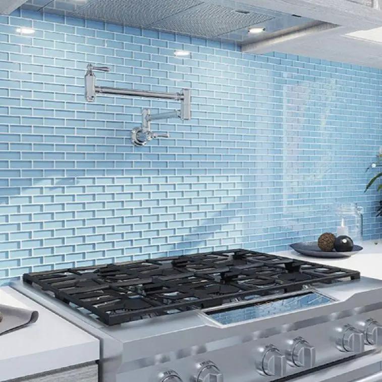 Sapphire Blue 12x12 Glossy Glass Mosaic Tile (5 pack, 4.92 sq ft/case) by Apollo Tile