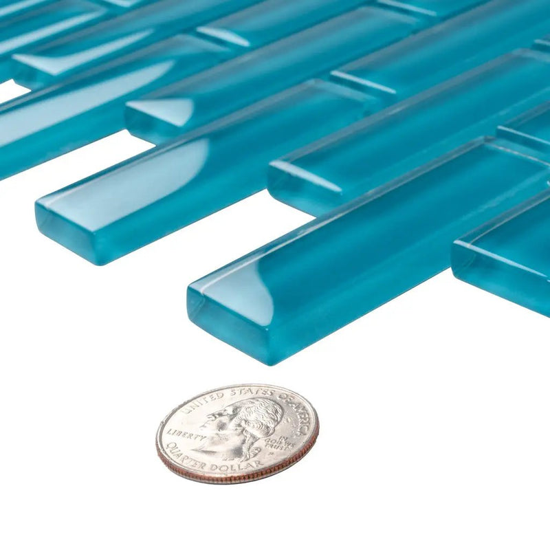 Sapphire Blue 12x12 Glossy Glass Mosaic Tile (5 pack, 4.92 sq ft/case) by Apollo Tile