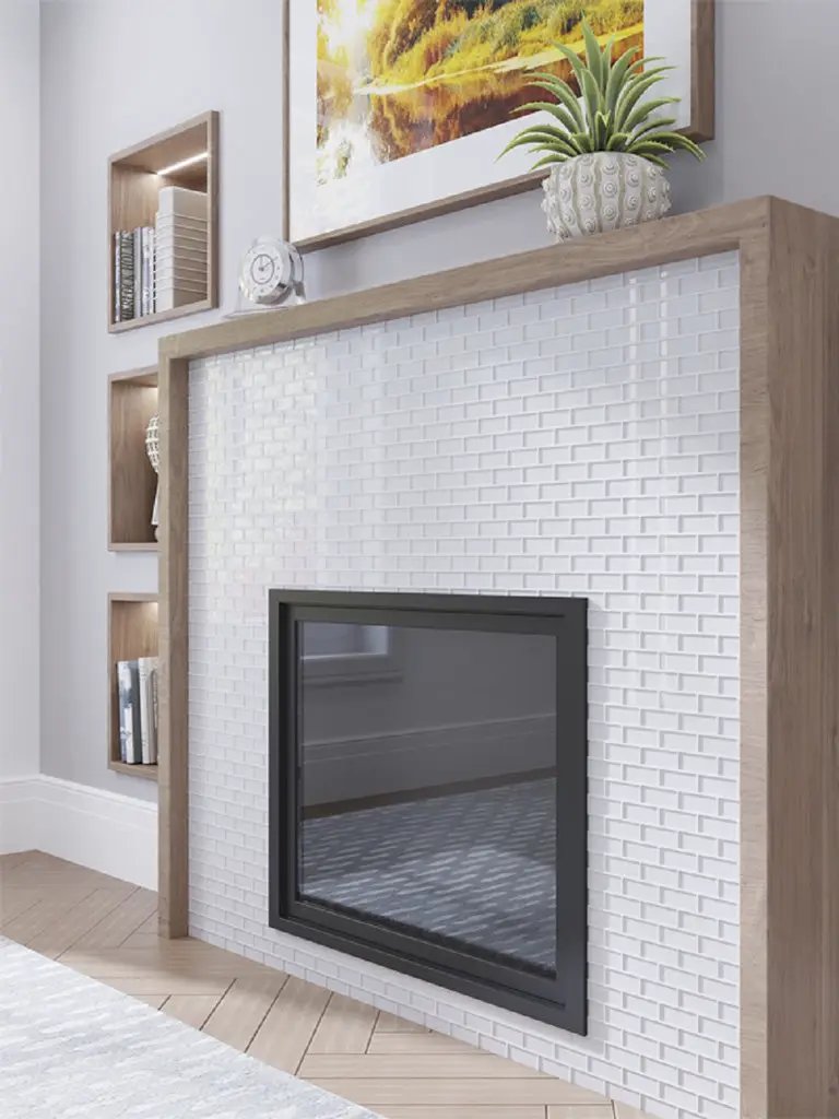 White 12x12 Glossy Brick Glass Mosaic Tile (5 pack, 4.92 sq ft/case) by Apollo Tile