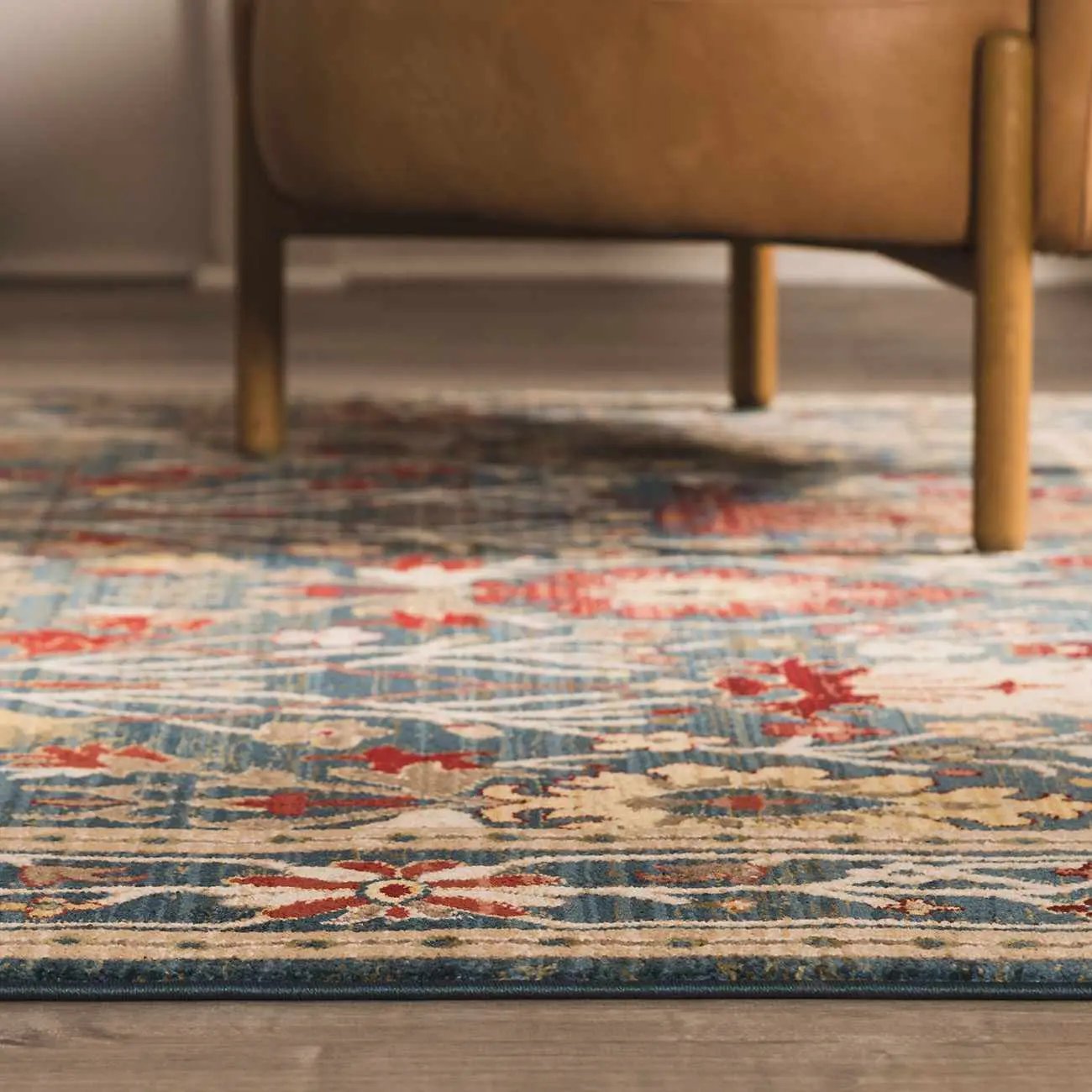 Neola Navy Blue Damask Area Rug by Boutique Rugs