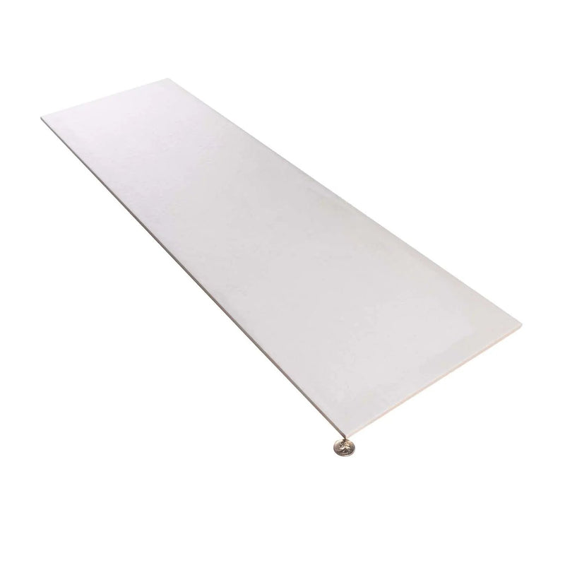 White 12x40 Matte Field Ceramic Tile (6 pack, 19.11 sq ft/case) by Apollo Tile