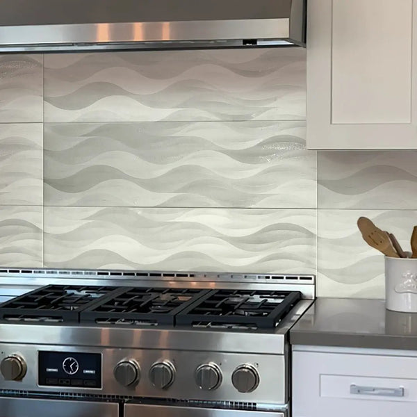White 12x40 Matte Field Ceramic Tile (5 pack, 15.925 sq ft/case)