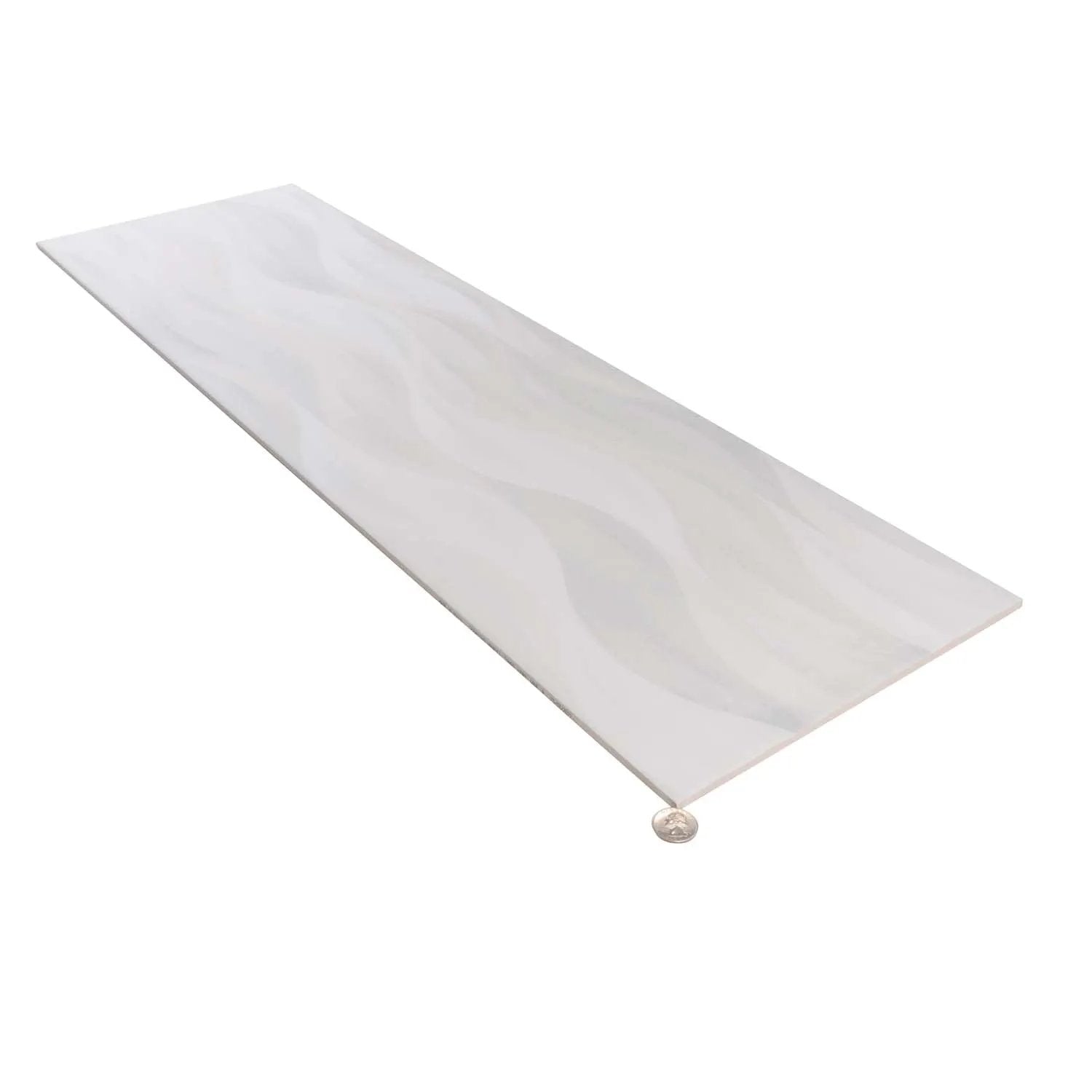 White 12x40 Matte Field Ceramic Tile (5 pack, 15.925 sq ft/case) by Apollo Tile