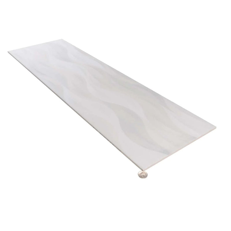 White 12x40 Matte Field Ceramic Tile (5 pack, 15.925 sq ft/case) by Apollo Tile