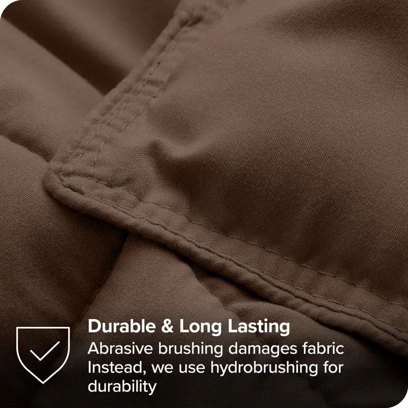 King / CAL King 3-Piece Down Alternative Comforter Set in Chocolate Brown by HomePacific
