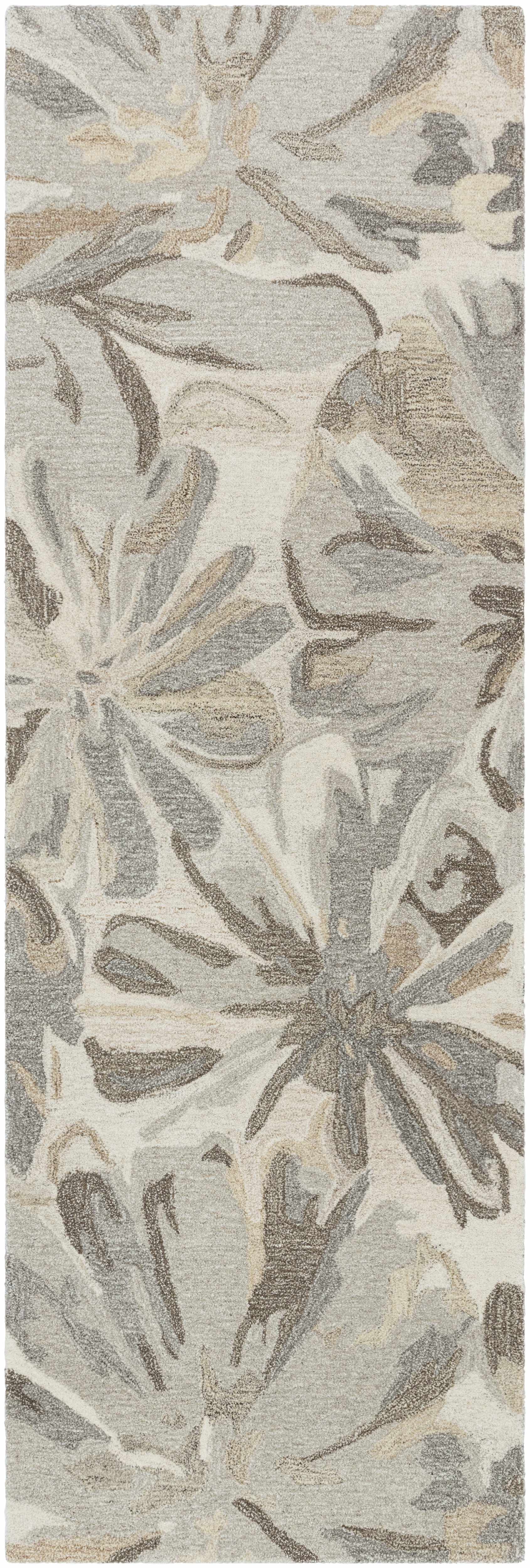Ilfeld Athena Beige Floral Wool Rug by Boutique Rugs