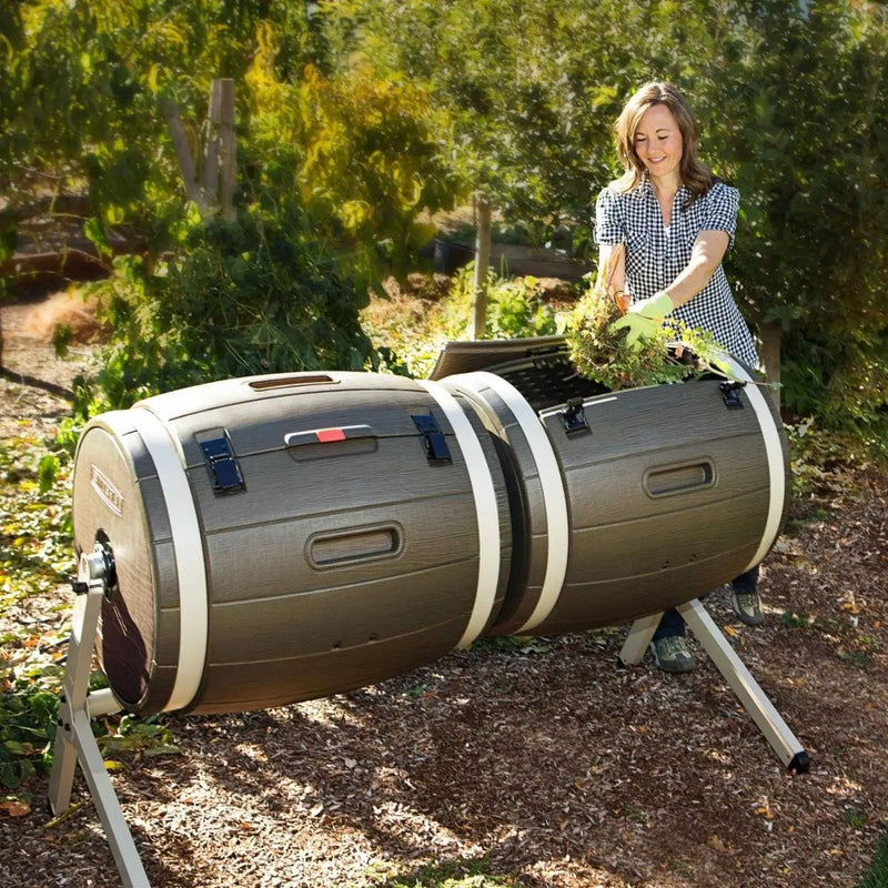 100-Gallon Compost Bin Tumbler Double Rotating Composter by HomePacific