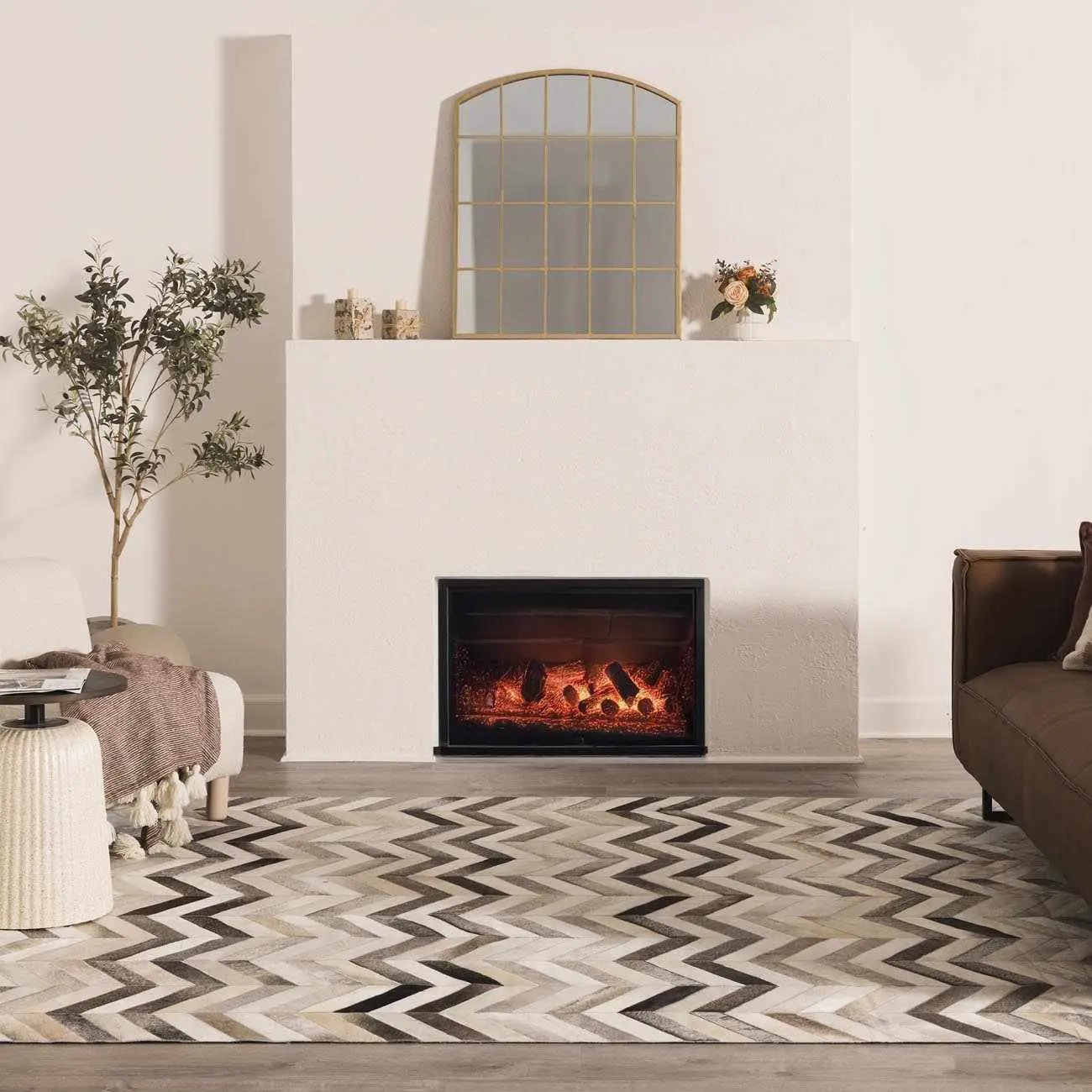 Bristolville Premium Leather Rug - Clearance by Boutique Rugs
