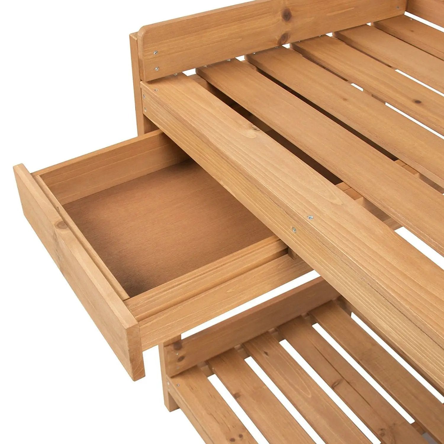 Solid Wood Garden Work Table Potting Bench in Natural Finish by HomePacific