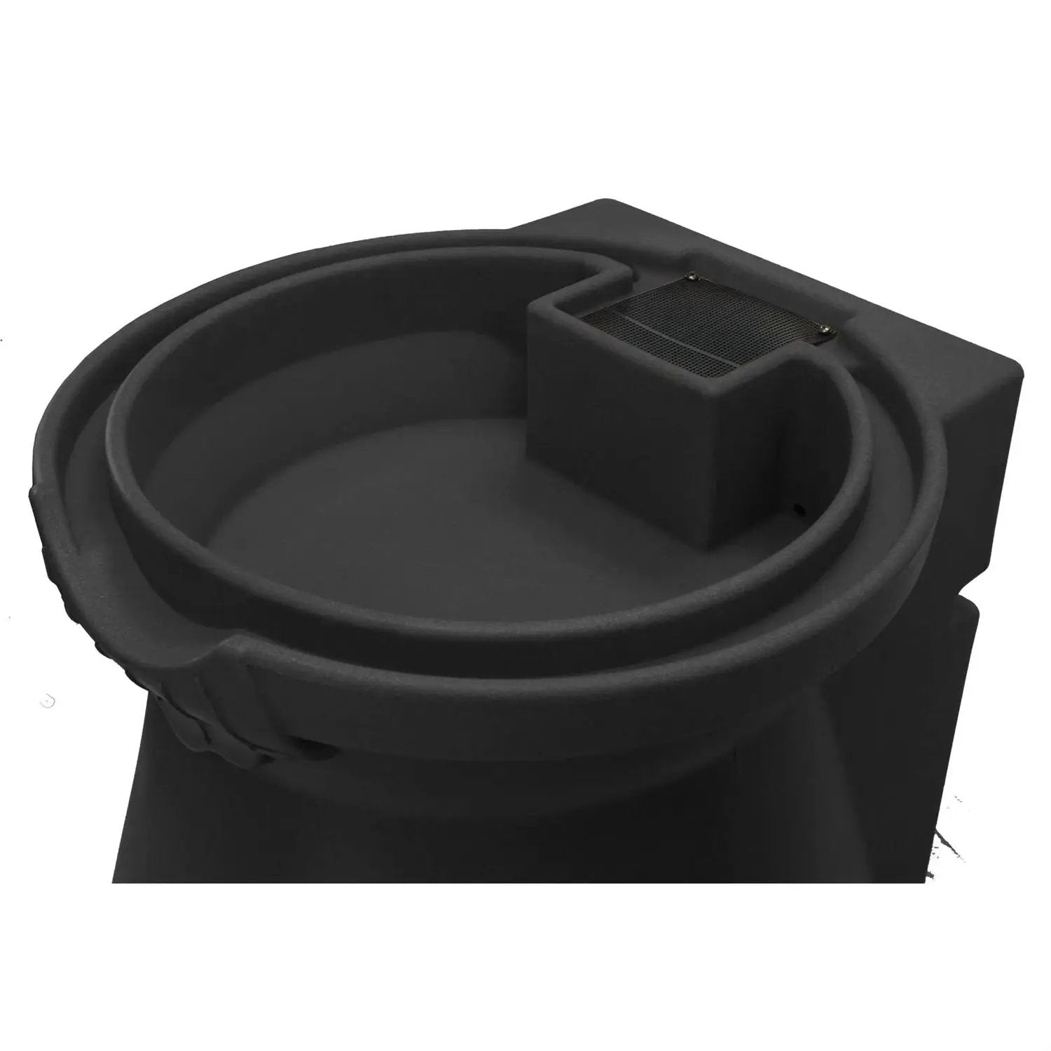 Black 65-Gallon Plastic Urn Rain Barrel with Planter Top by HomePacific