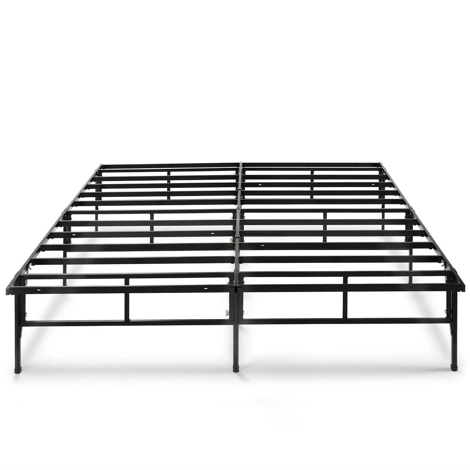 Queen size Sturdy Black Metal Platform Bed Frame by HomePacific