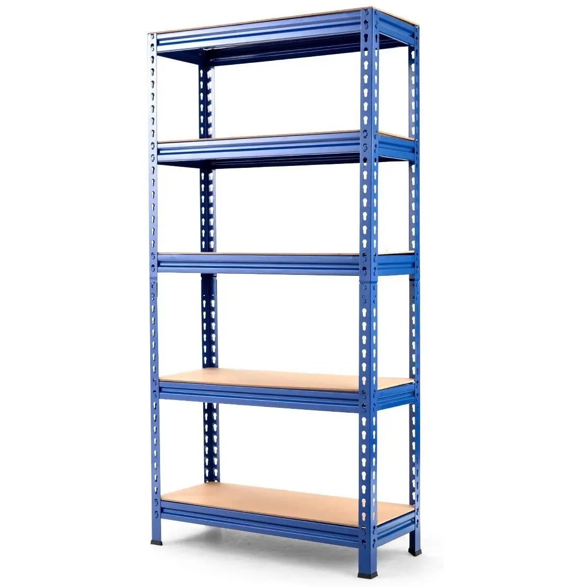 Heavy Duty 60 inch Adjustable 5-Shelf Metal Storage Rack in Navy Blue by HomePacific
