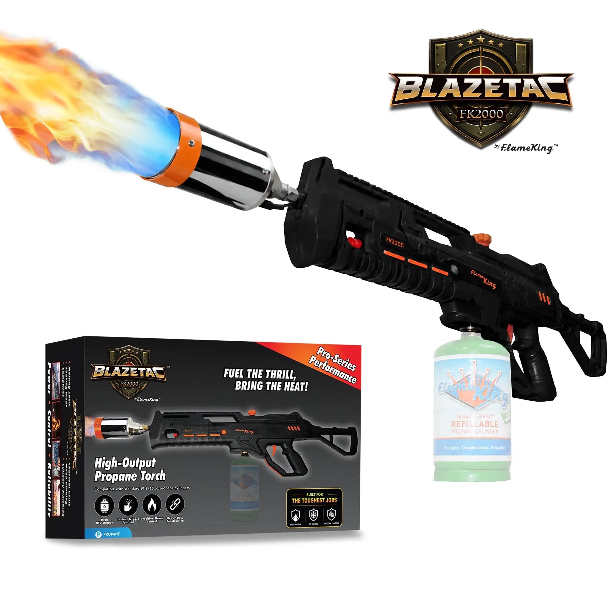 Flame King BlazeTac Propane Torch Gun Weed Burner with Trigger Ignition by Flame King Products