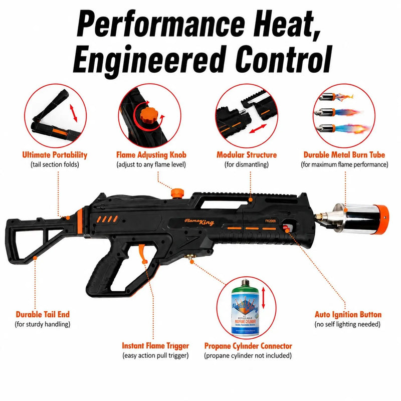 Flame King BlazeTac Propane Torch Gun Weed Burner with Trigger Ignition by Flame King Products