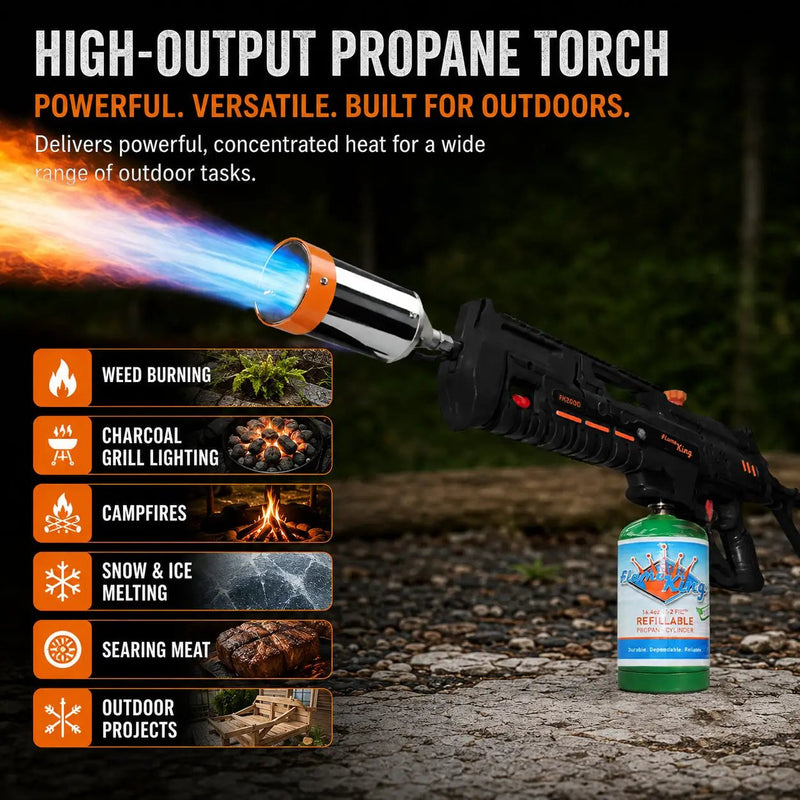 Flame King BlazeTac Propane Torch Gun Weed Burner with Trigger Ignition by Flame King Products