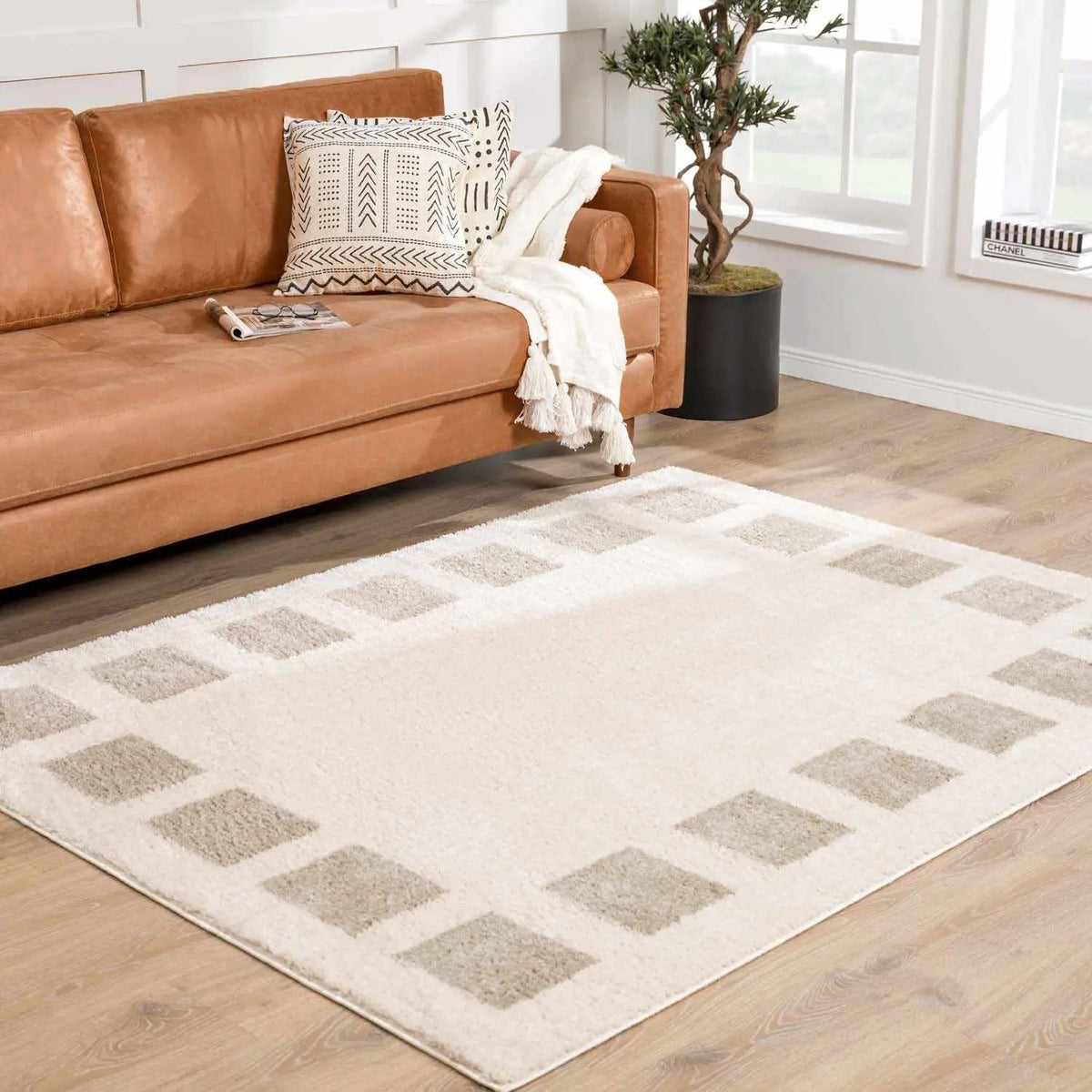 Beynon Gray Washable Area Rug, installed in a room 2