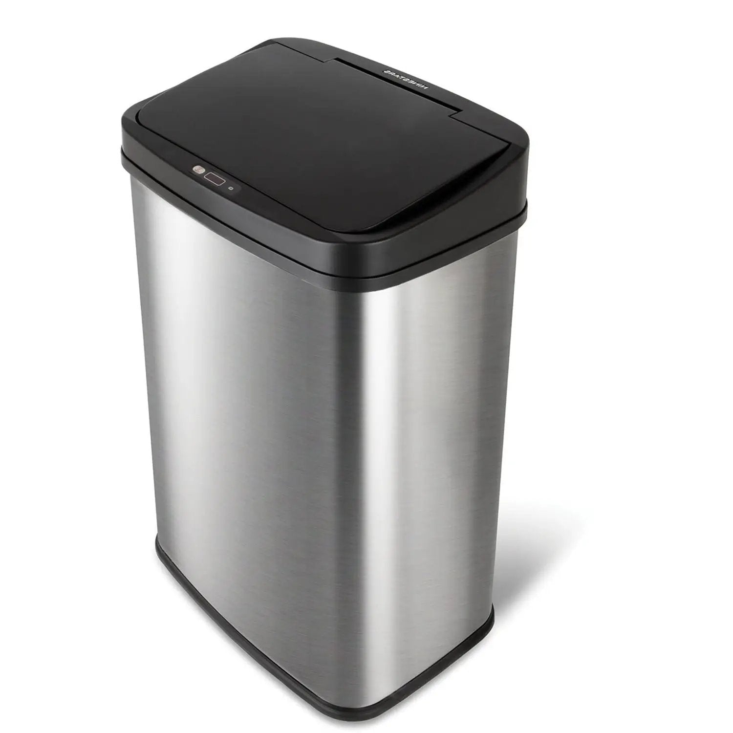 Black Top 13-Gallon Stainless Steel Kitchen Trash Can with Motion Sensor Lid by HomePacific