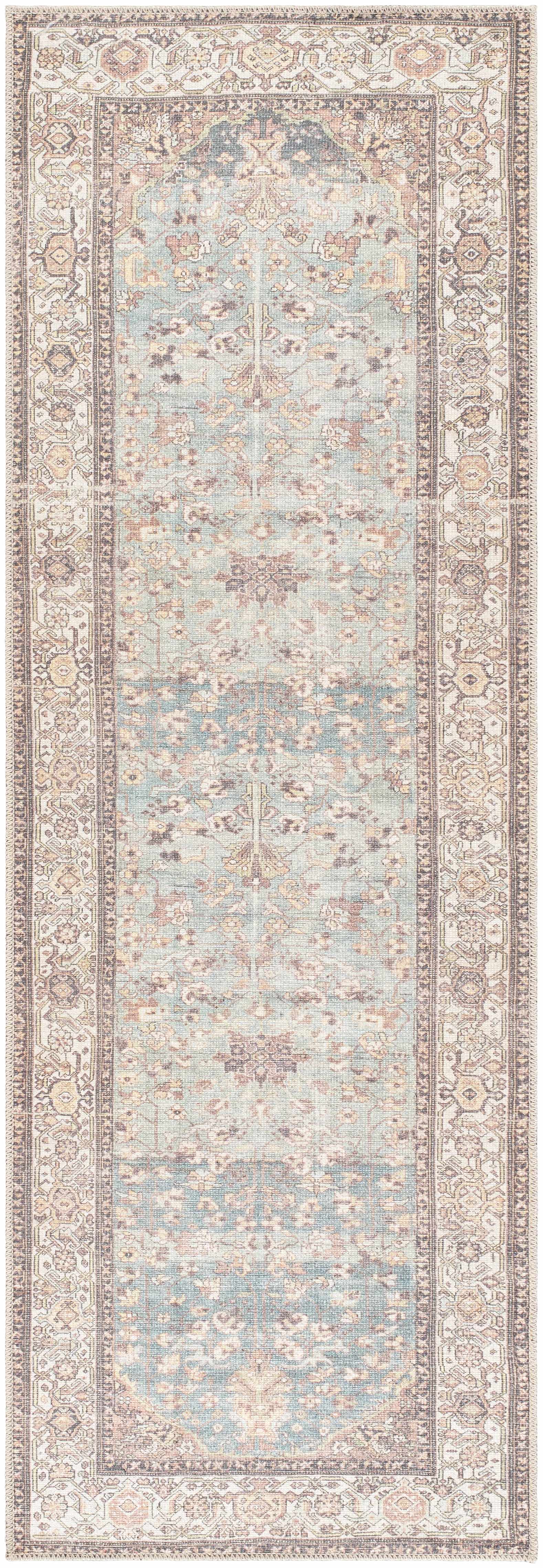 Bahram Vintage Flat Pile Washable Rug by Boutique Rugs