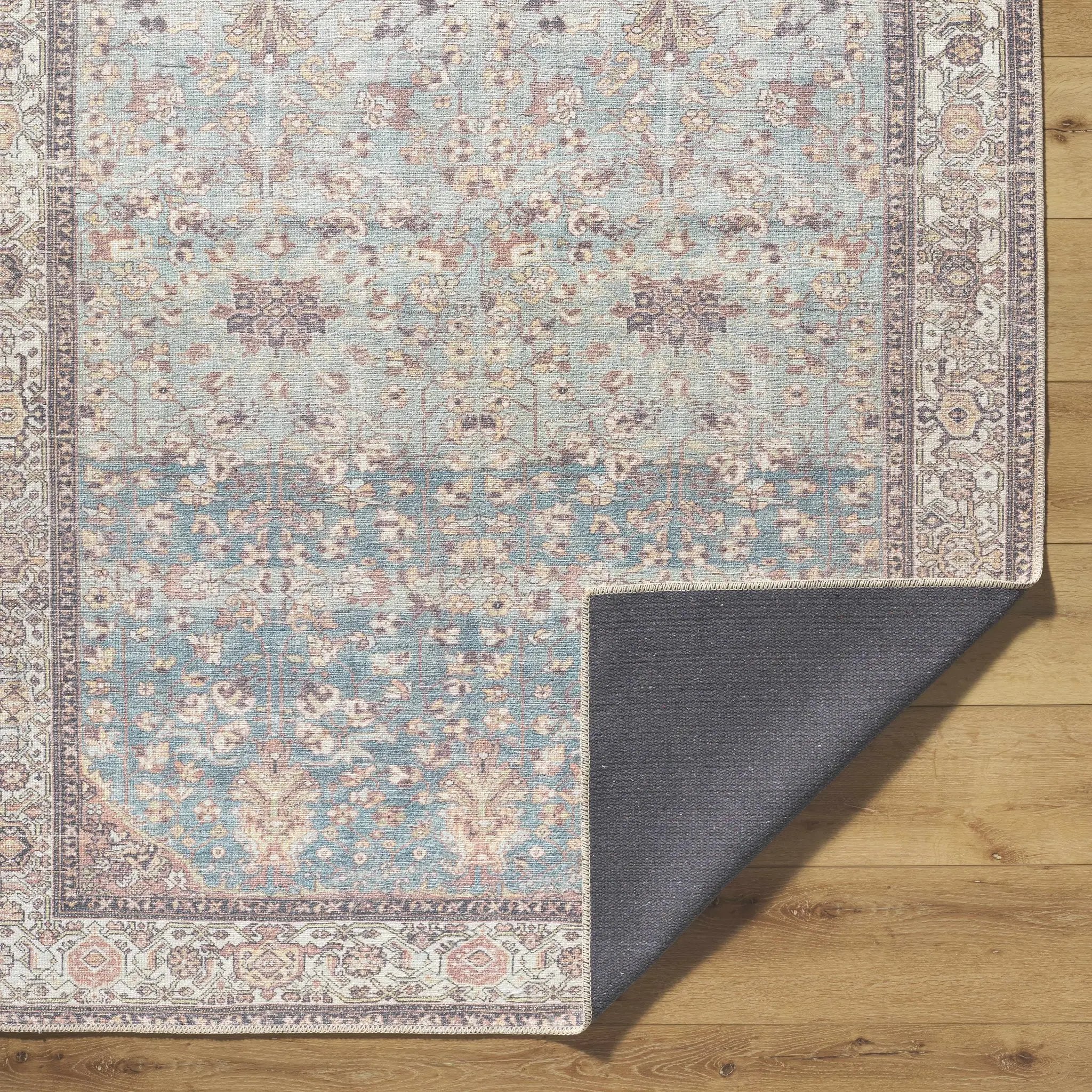 Bahram Vintage Flat Pile Washable Rug by Boutique Rugs