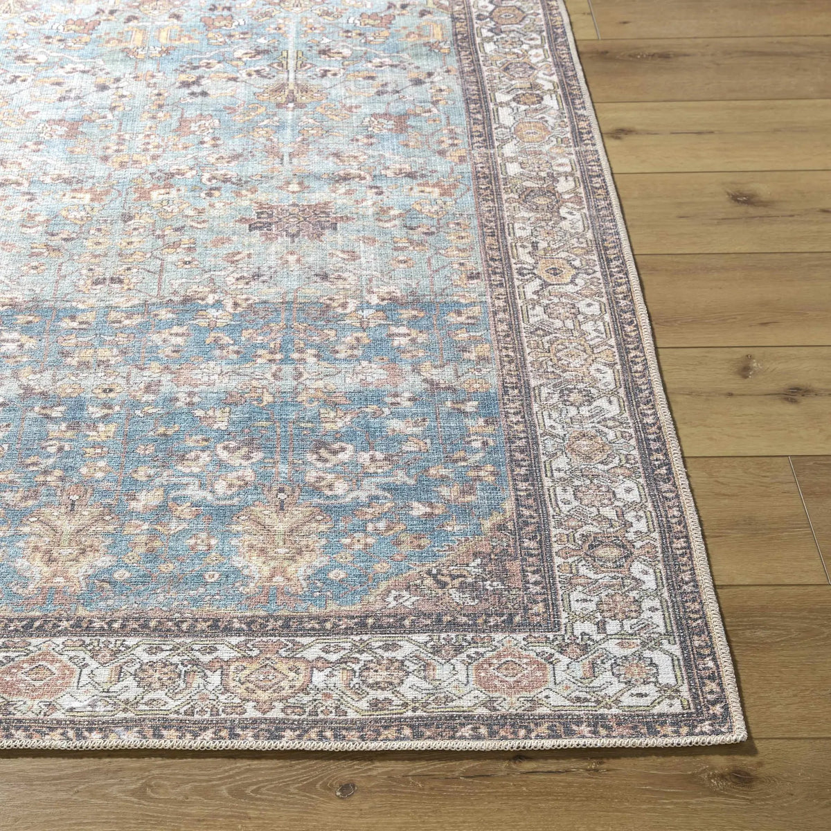 Bahram Vintage Flat Pile Washable Rug, photo 5 of 9