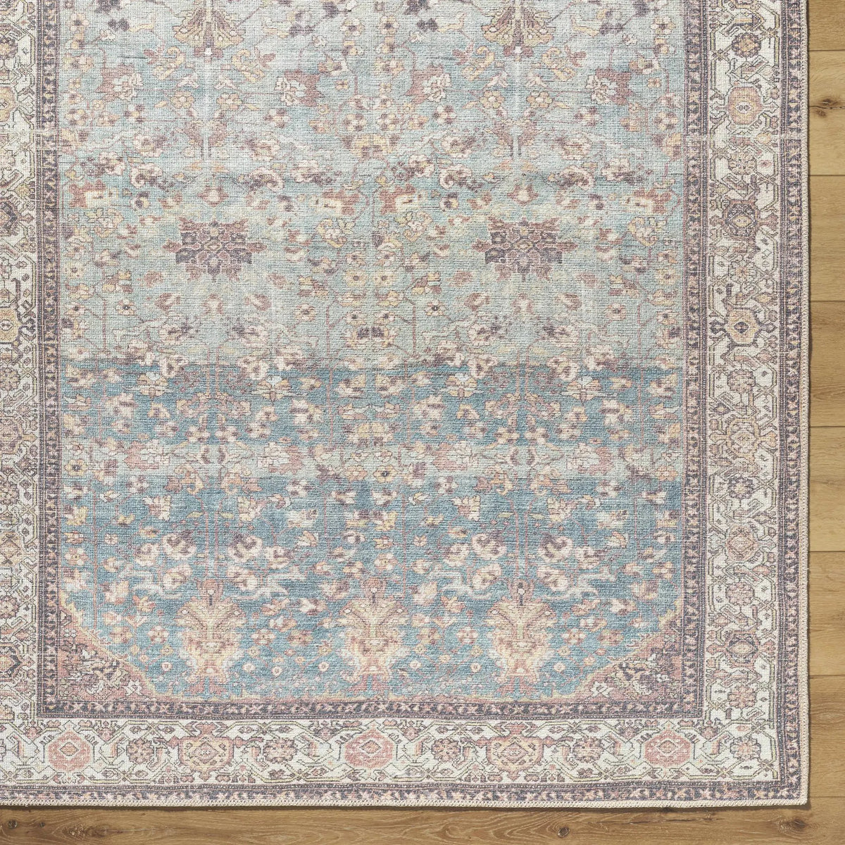Bahram Vintage Flat Pile Washable Rug, photo 8 of 9