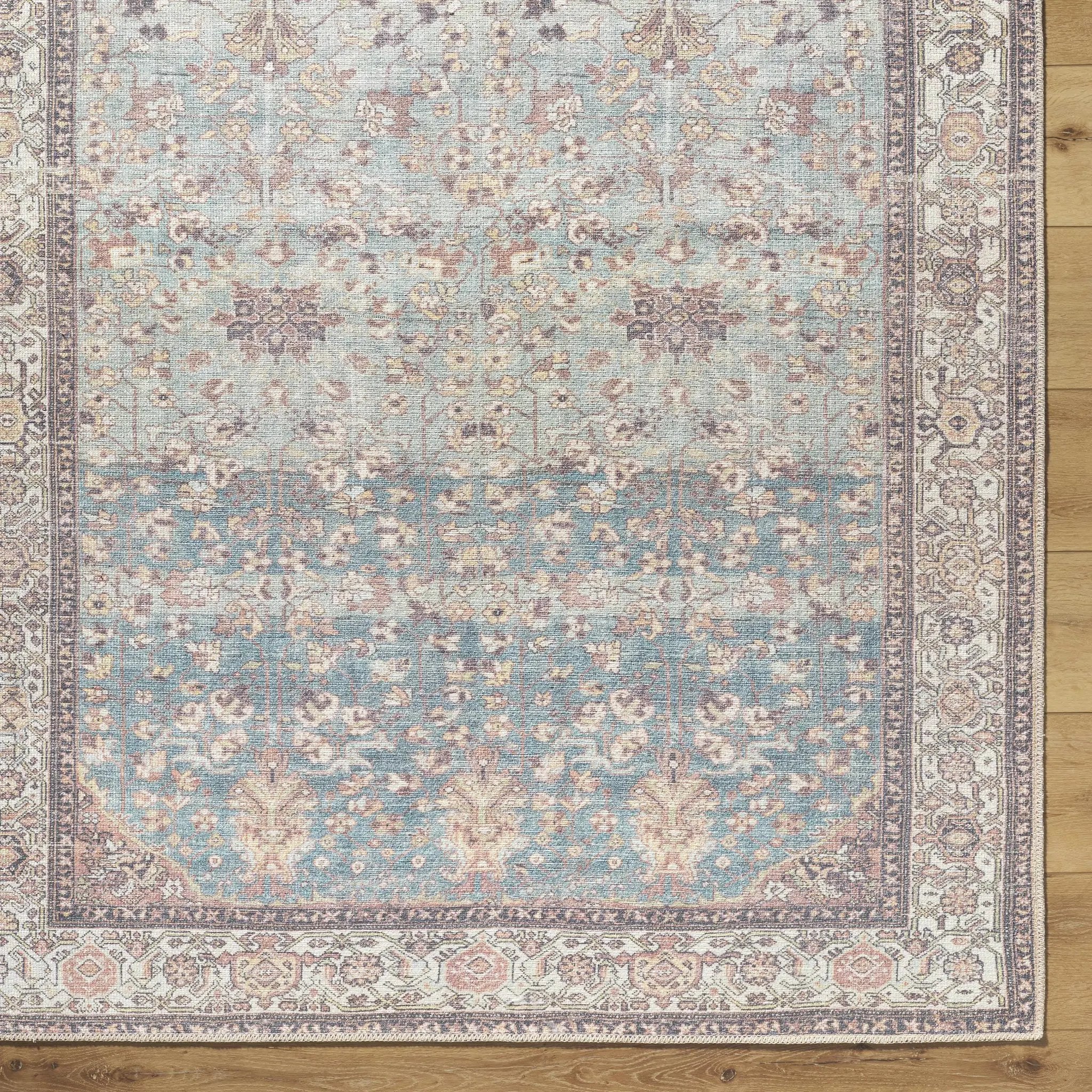 Bahram Vintage Flat Pile Washable Rug by Boutique Rugs