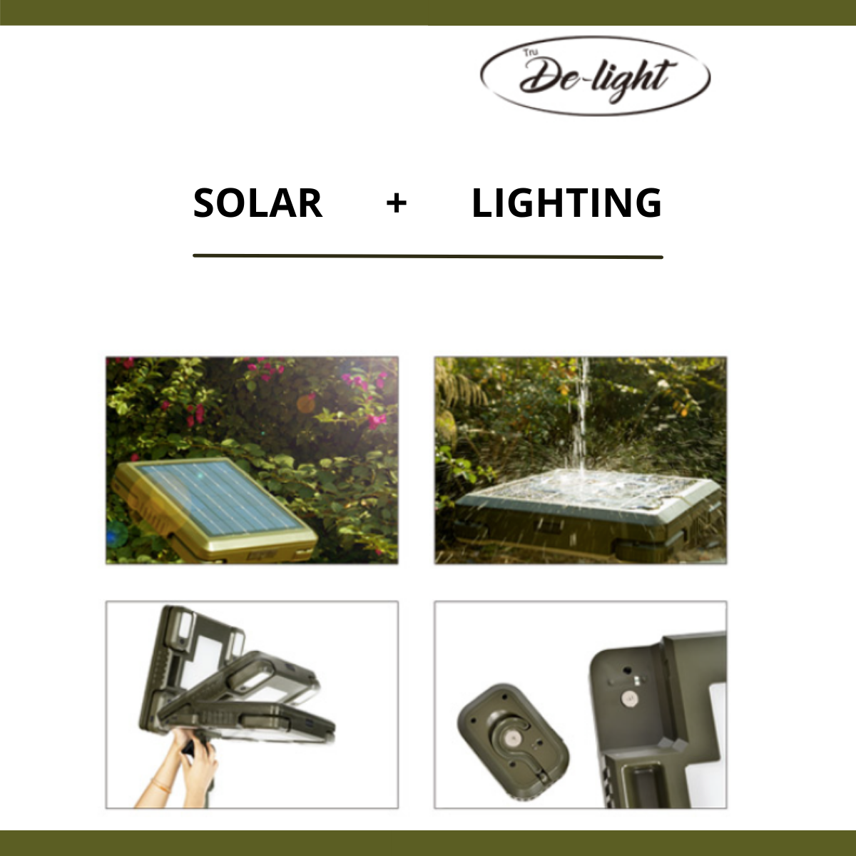 TRU De-LIGHT WHITENIGHT Multipurpose Solar / AC / DC - Garden, Camping Main Light + 3 Independent Detachable Multi Mode Side Lights / Tripod + Carrying Bag, photo 16 of 19