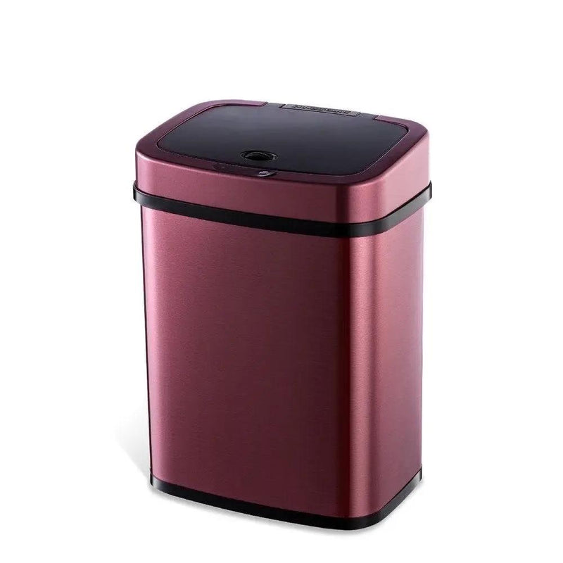 3-Gallon Motion Sensor Touchless Stainless Steel Trash Can in Burgundy Copper by HomePacific
