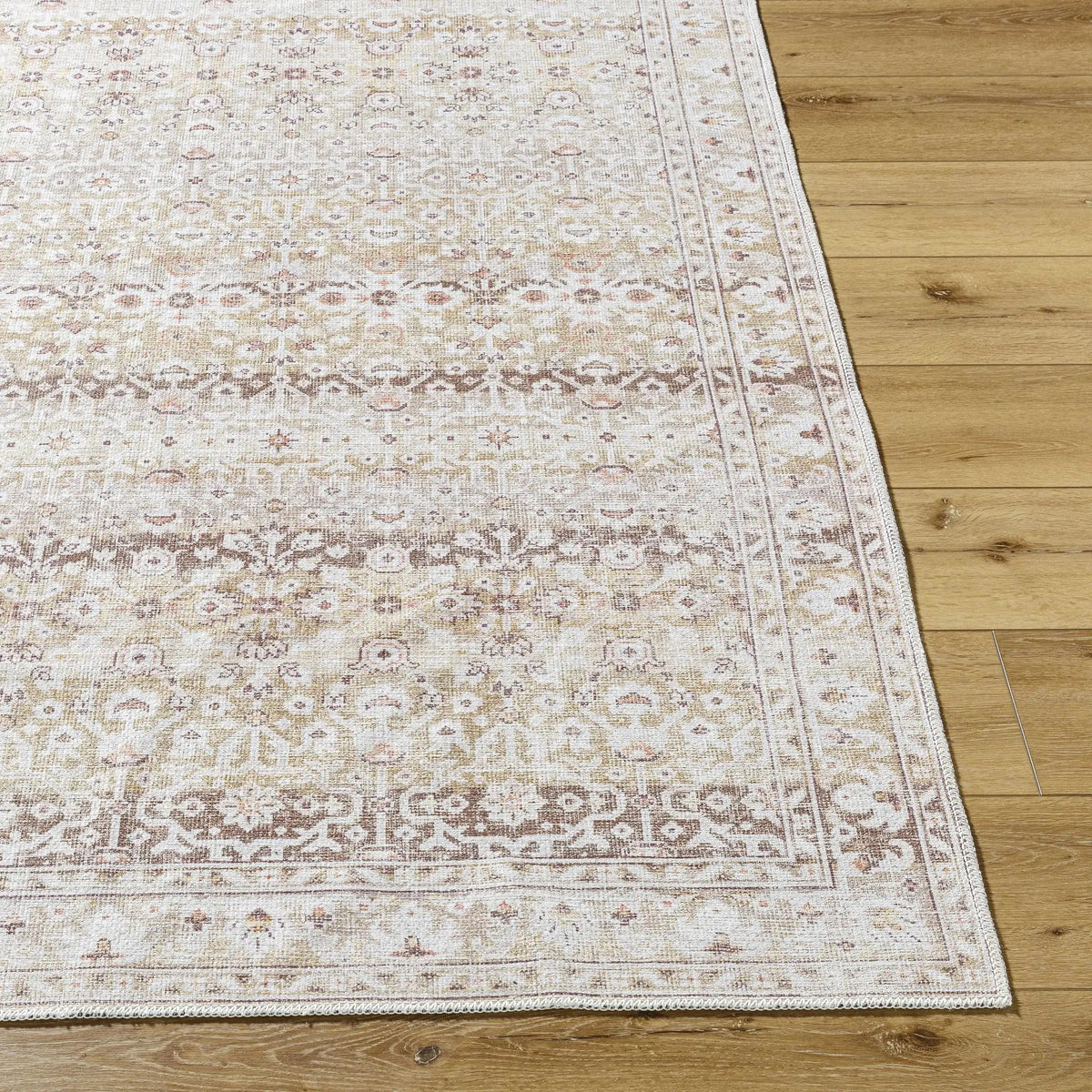 Bienna Vintage Flat Pile Washable Rug, photo 4 of 9