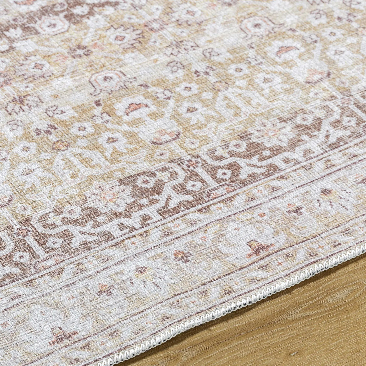 Bienna Vintage Flat Pile Washable Rug, photo 5 of 9