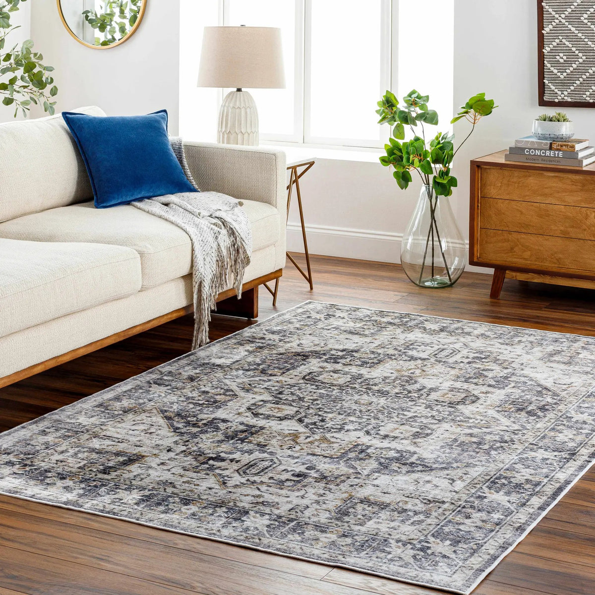 Bevin Washable Area Rug, installed in a room 3
