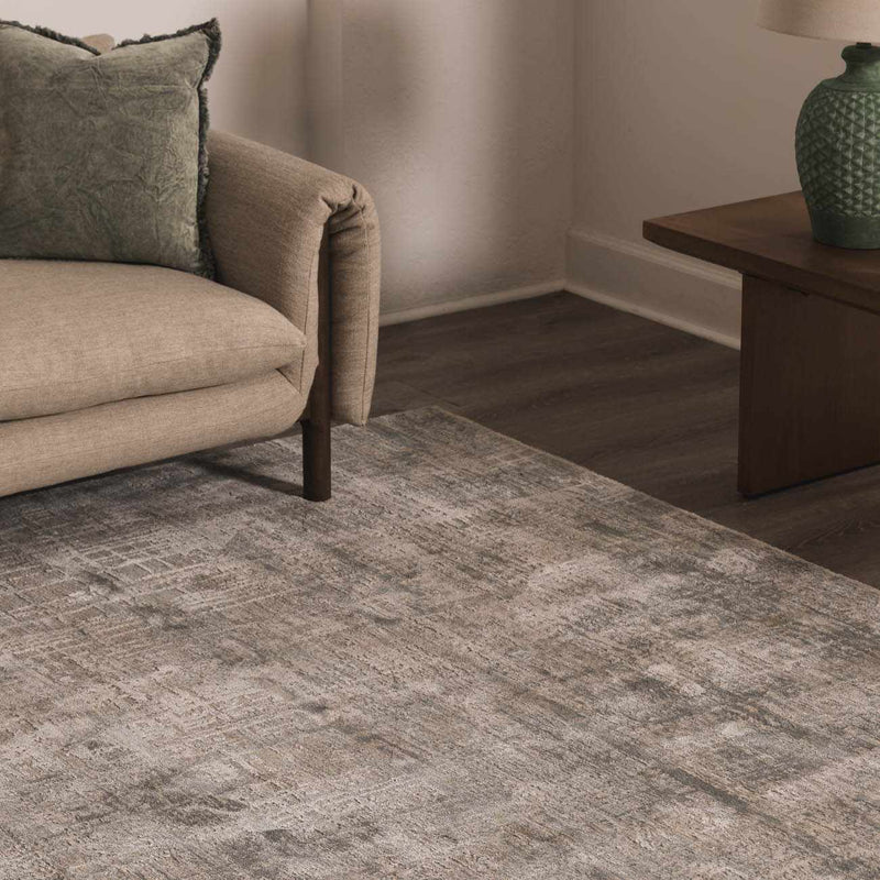 Fallin Gray Thick Luxe Abstract Striped Rug by Boutique Rugs