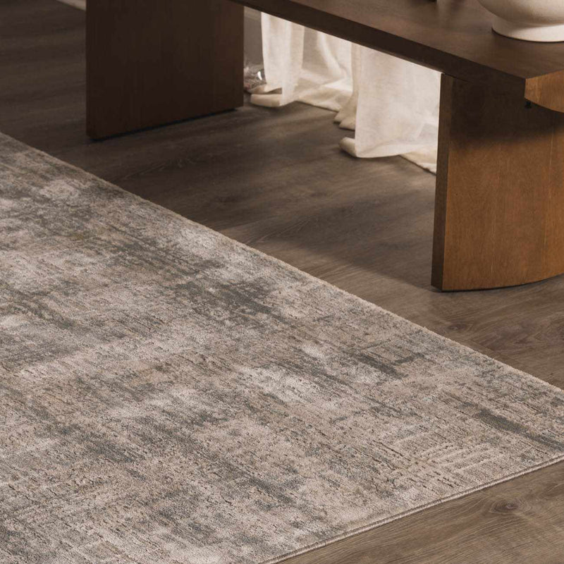 Fallin Gray Thick Luxe Abstract Striped Rug by Boutique Rugs