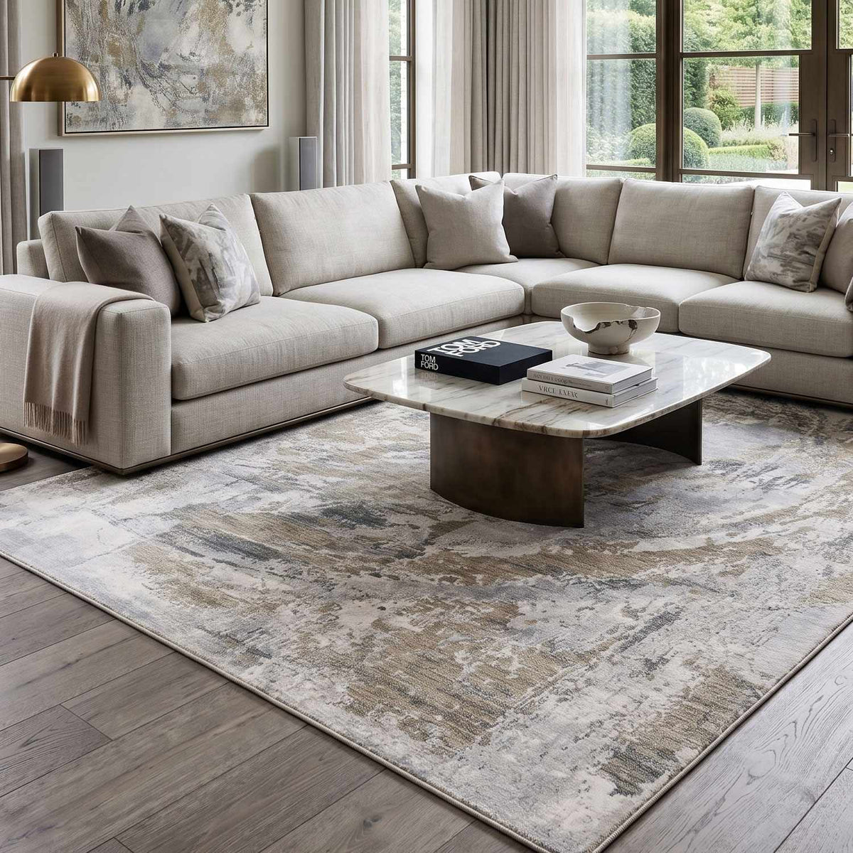Ambra Thick Luxe Boutique Rug, installed in a room 6