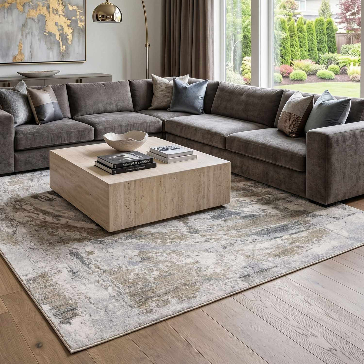 Ambra Thick Luxe Boutique Rug, installed in a room 5
