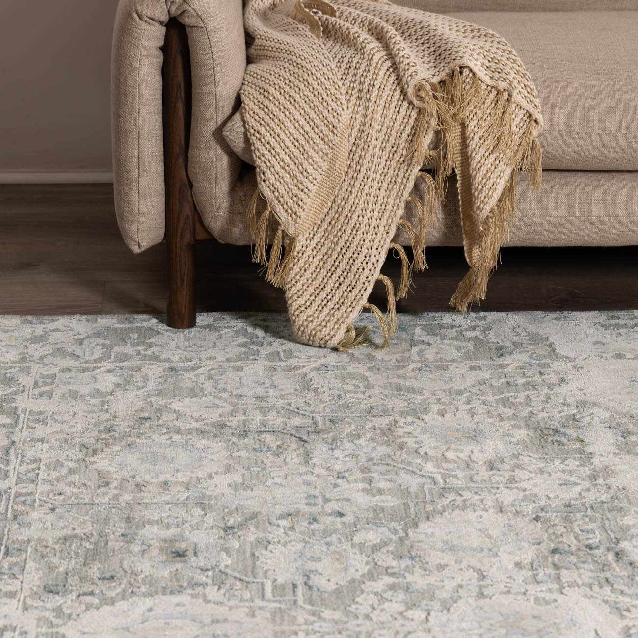 Melianna Gray Blue Thick Luxe Boutique Rug by Boutique Rugs