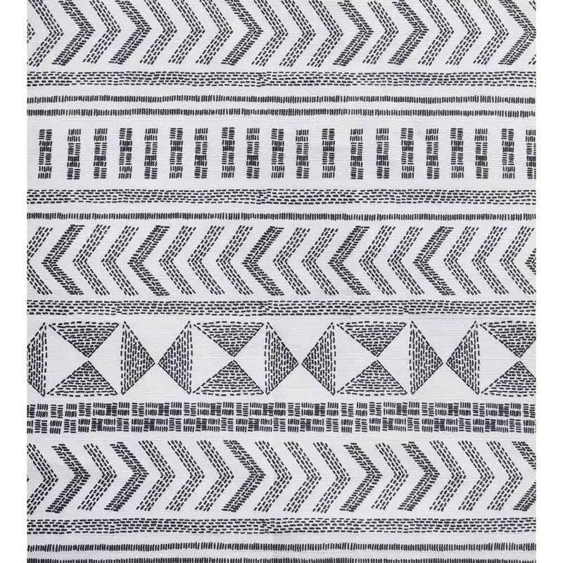 72-inch Polyester Shower Curtain with Black White Scandinavian Chevron Pattern by HomePacific