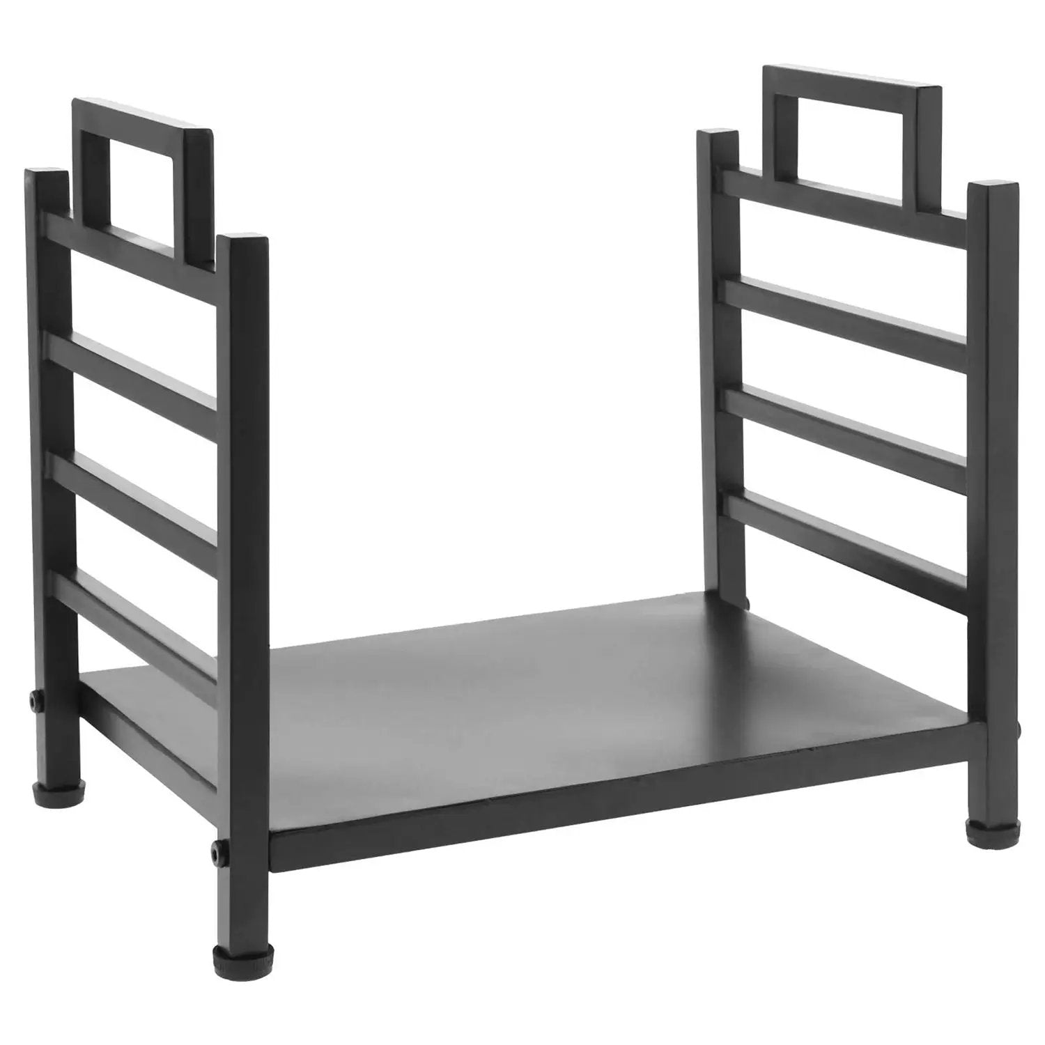 Modern Black Wrought Iron Indoor Outdoor Firewood Holder Log Rack by HomePacific