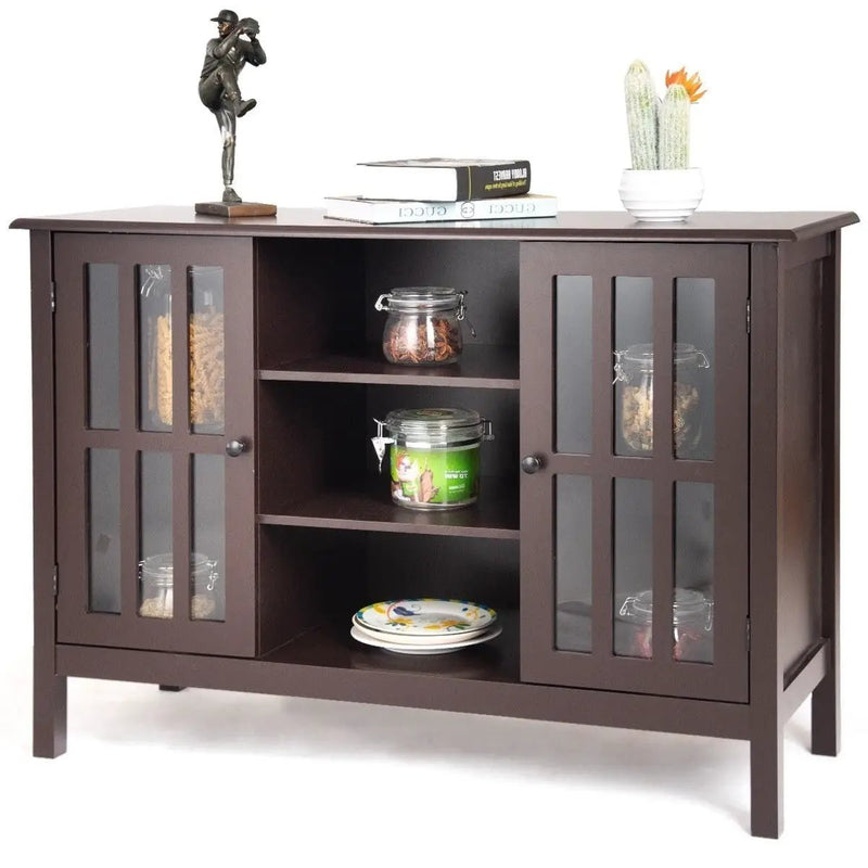 Brown Wood 43-inch TV Stand Storage Cabinet Console Table by HomePacific