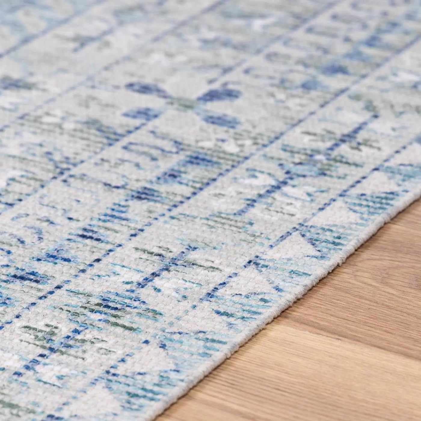 Byers Handmade Cotton-blend Aqua Rug by Boutique Rugs