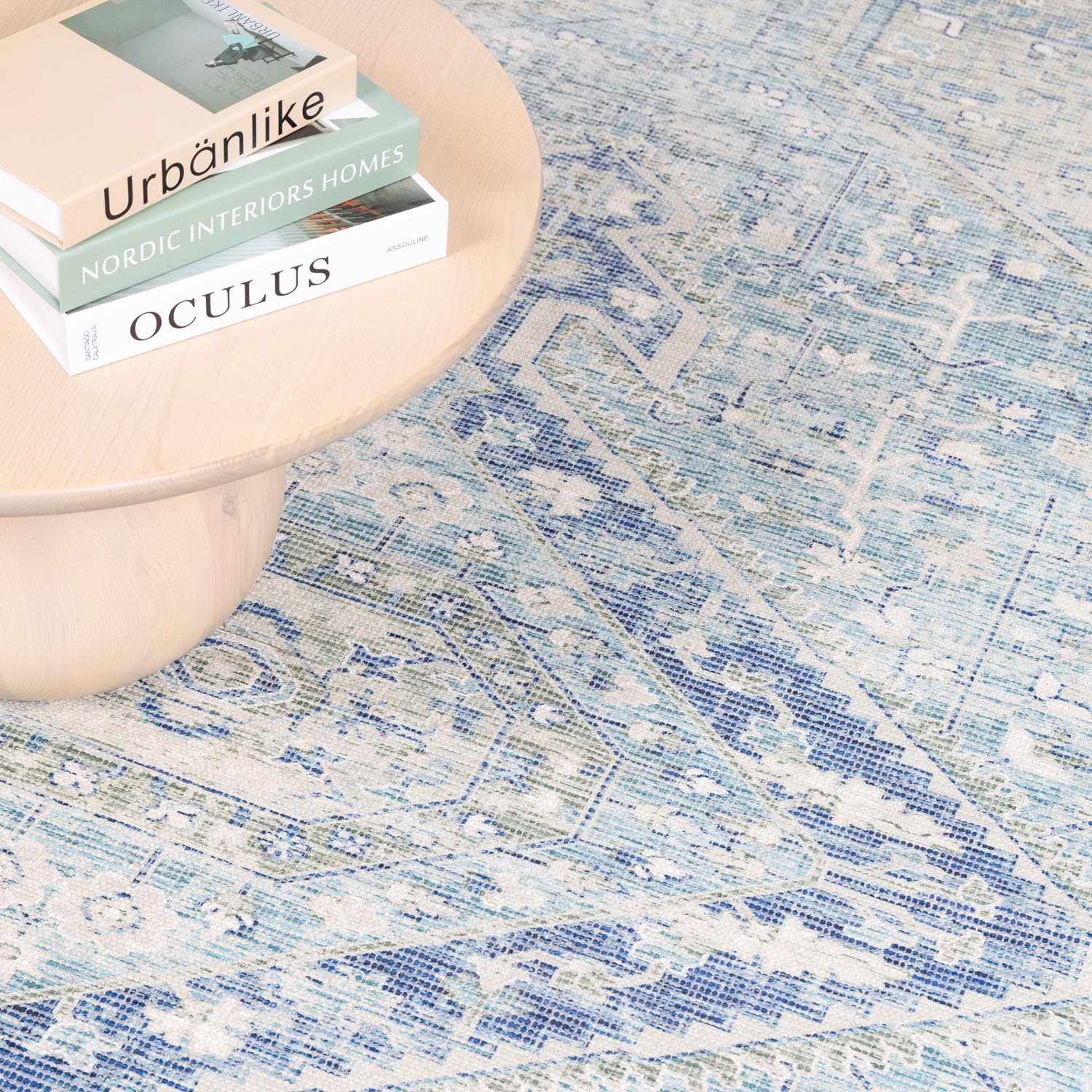 Byers Handmade Cotton-blend Aqua Rug by Boutique Rugs