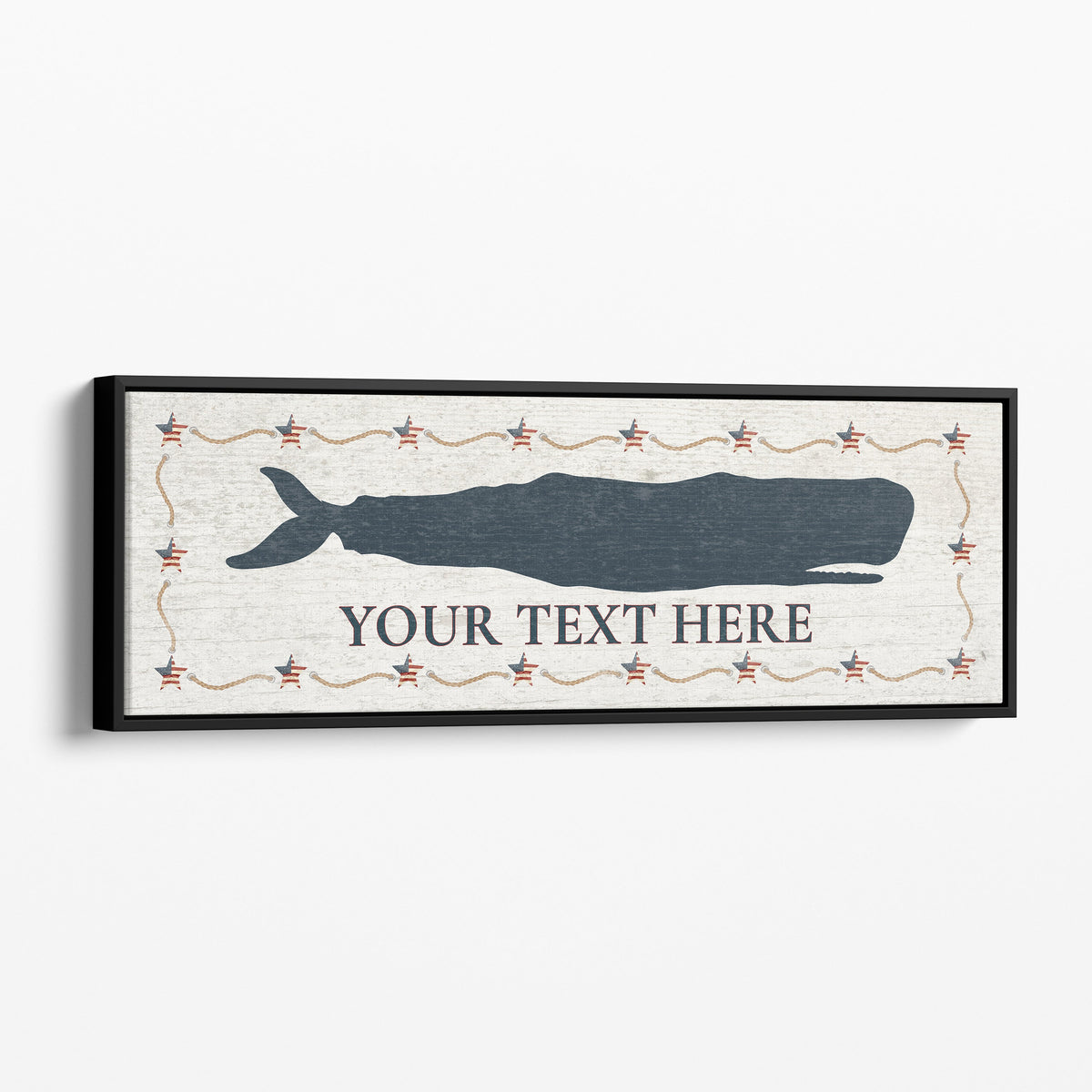 Personalized Framed Whale Canvas Sign, photo 2 of 11
