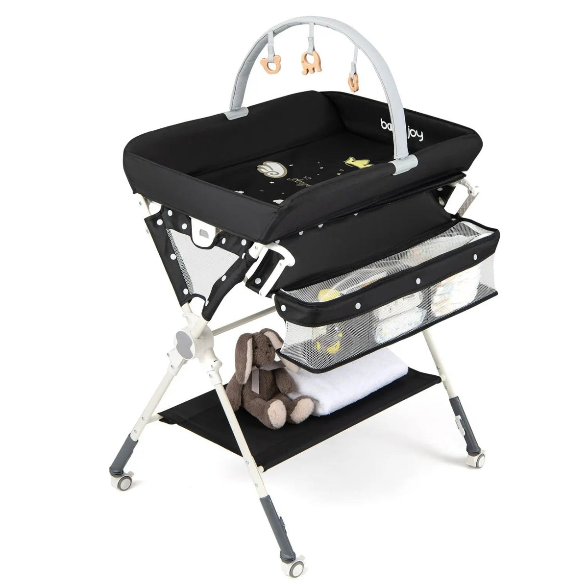 Baby Changing Table Foldable Diaper Changing Station with Storage Bag and Shelf, photo 3 of 24