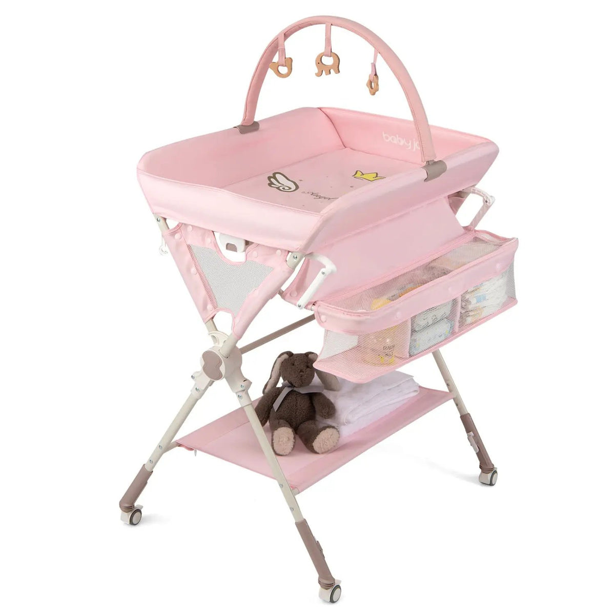 Baby Changing Table Foldable Diaper Changing Station with Storage Bag and Shelf, photo 2 of 24