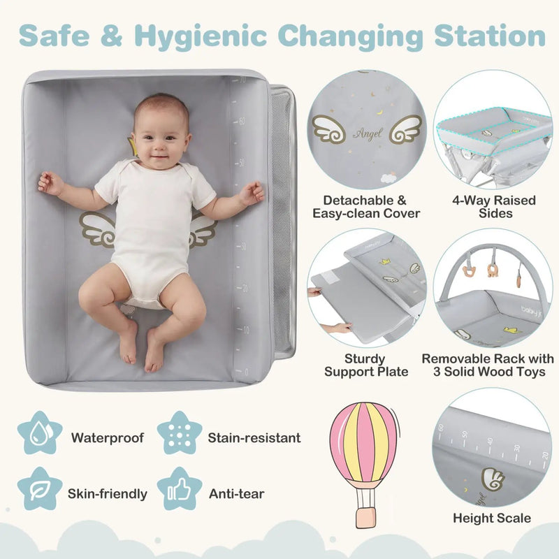 Baby Changing Table Foldable Diaper Changing Station with Storage Bag and Shelf by DirectDeals