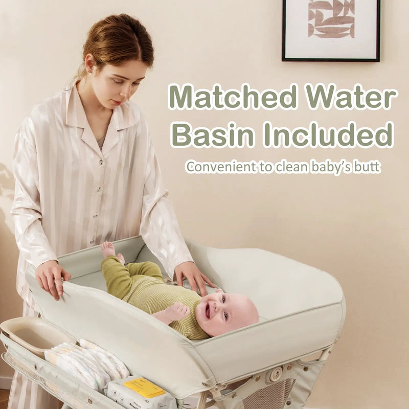 Baby Diaper Changing Table with Water Basin Wheel by DirectDeals