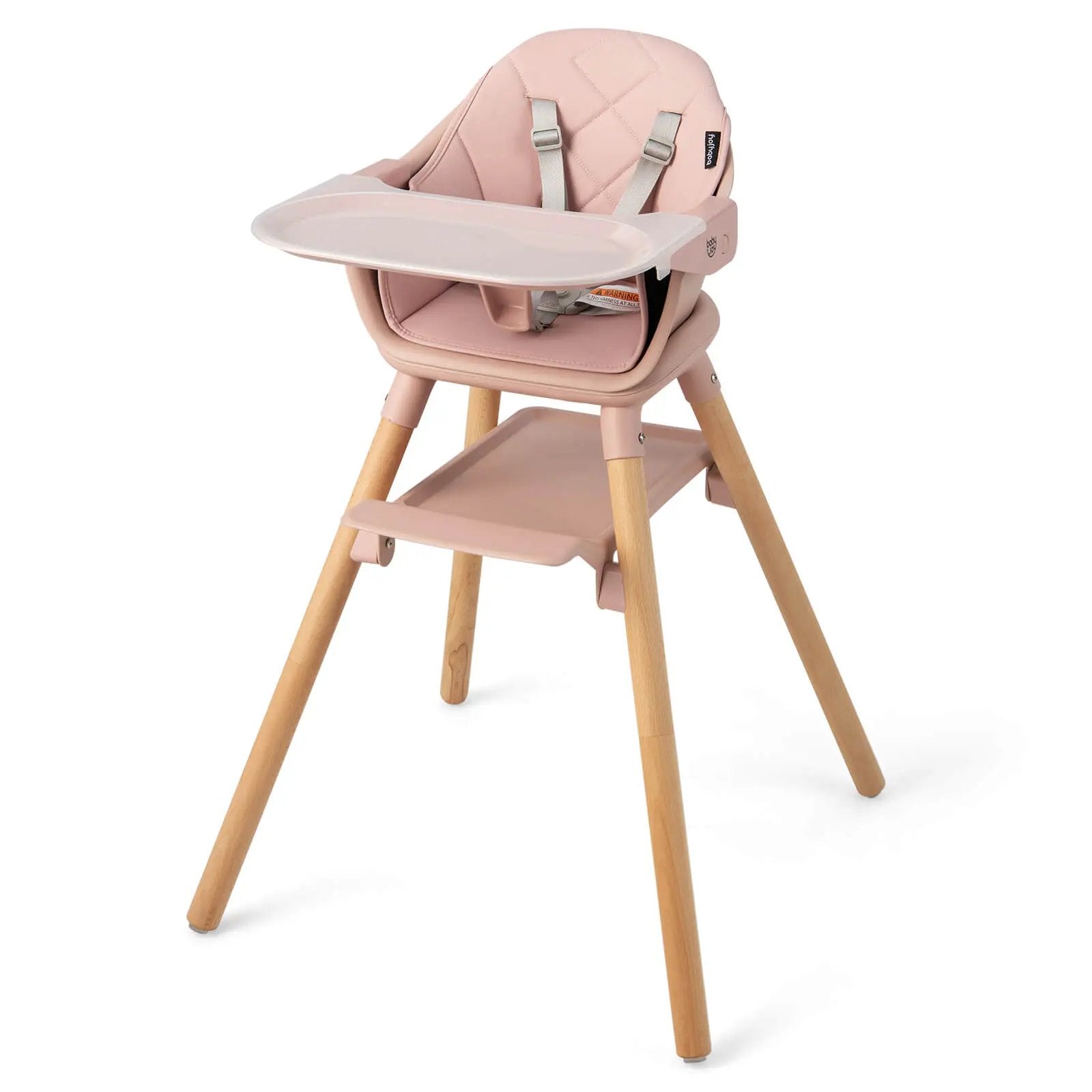 6-in-1 Baby High Chair with Removable Dishwasher and Safe Tray-White by DirectDeals